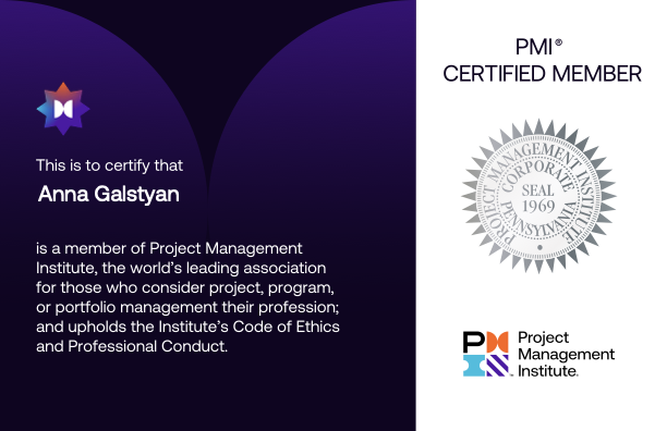 PMI Membership — Anna Galstyan